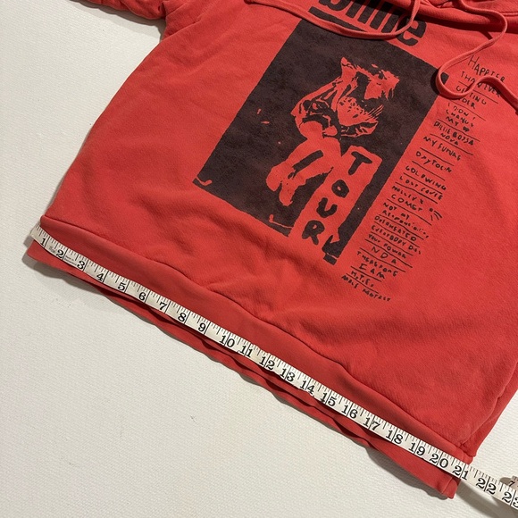 Billie Eilish Happier Than Ever 2022 Tour Hoodie Red/Orange Size Small EUC - Picture 5 of 12